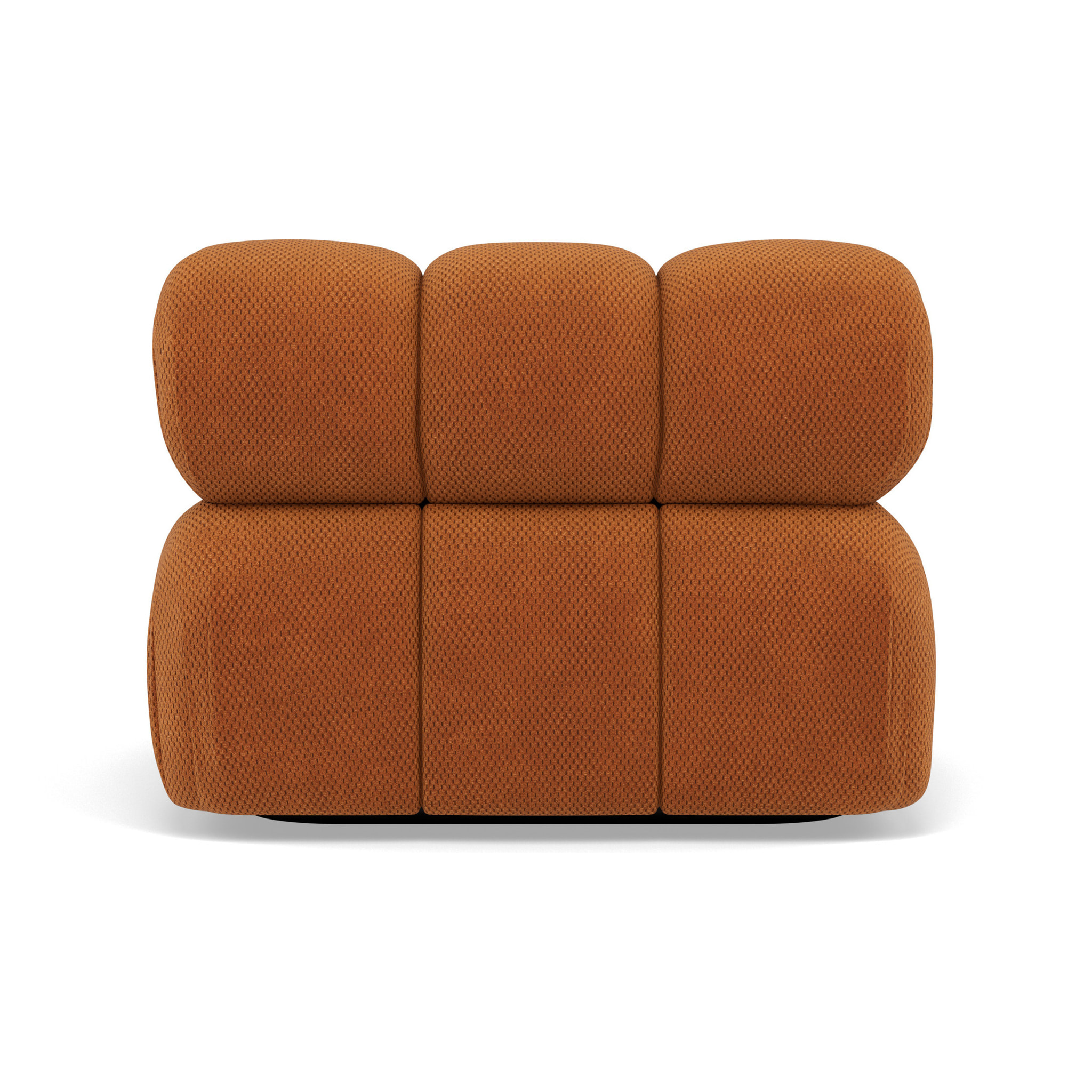 Ruby - module d'assise droit en velours texturé - Terracotta