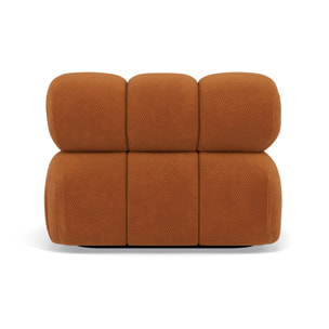 Ruby - module d'assise droit en velours texturé - Terracotta