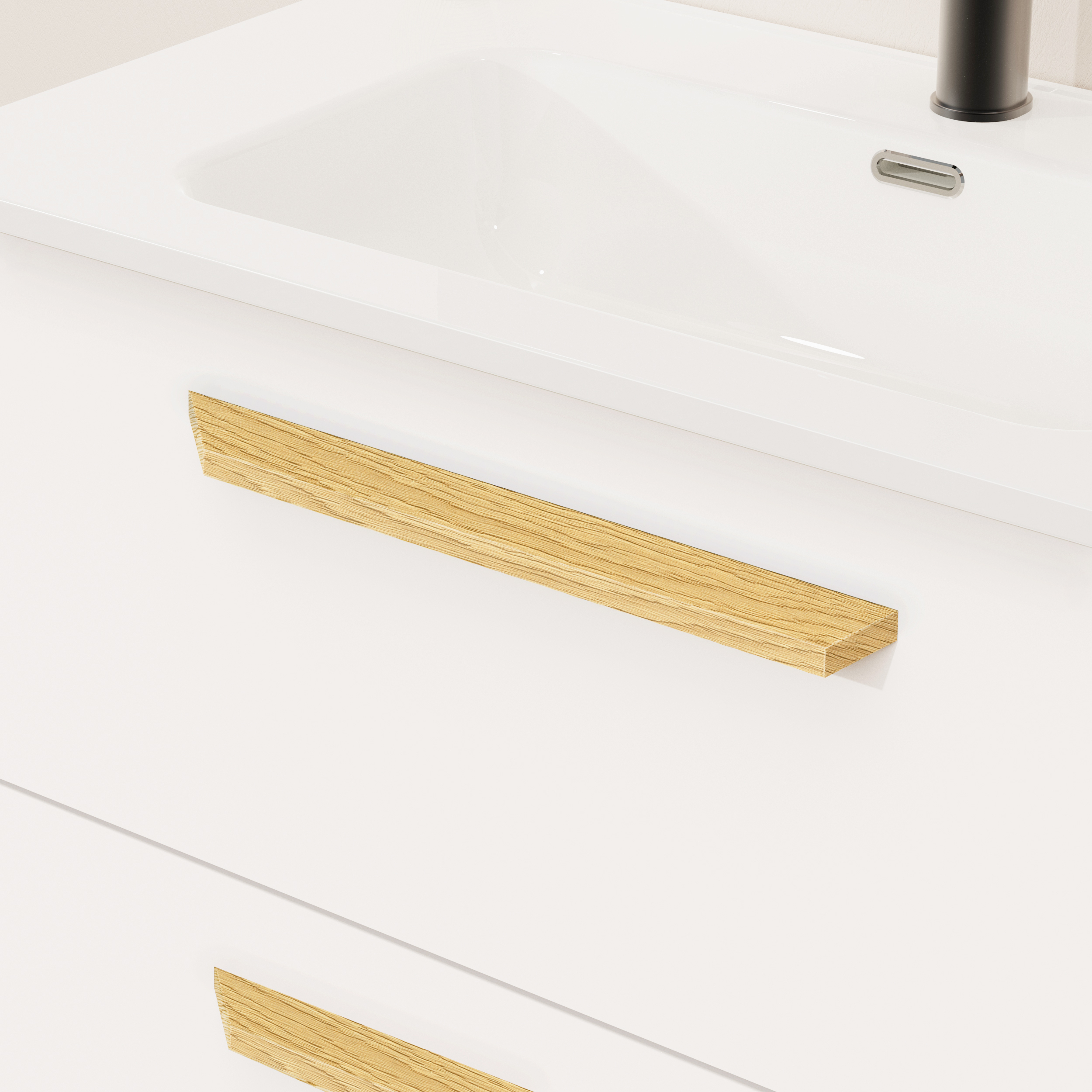 Conjunto de baño Melody, Alday, 60 cm, Blanco Mate