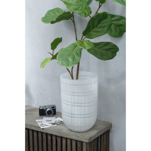 J-Line vase Rond Taille - verre - blanc - 36 cm de hauteur