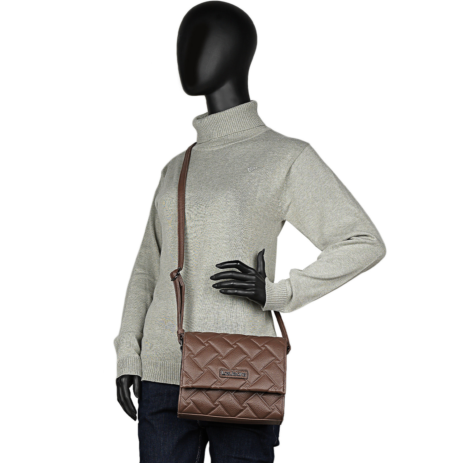 Bolso Bandolera Mujer Sint/Pu Lois Dewey Marron Oscuro