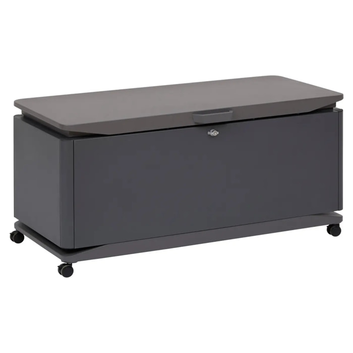 Coffre de rangement 450L Alumia gris graphite en aluminium