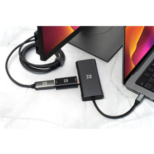 Adaptateur XTREMEMAC type C - HDMI male 2m nylon tressé gris
