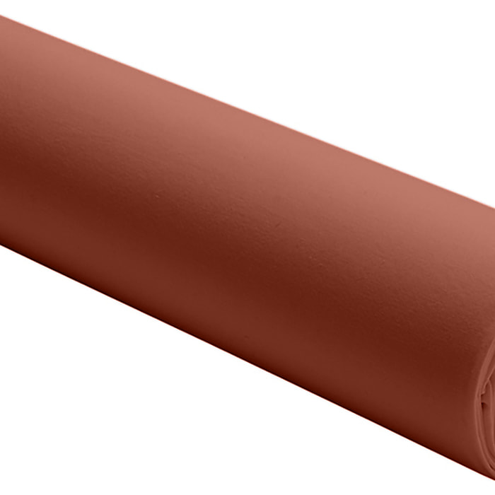 Drap Housse - Bonnet 30cm 100% Percale De Coton Lavé Terracotta