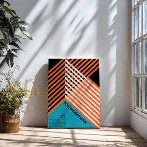 Tableau Postmodernism lignes diagonales Toile imprimée