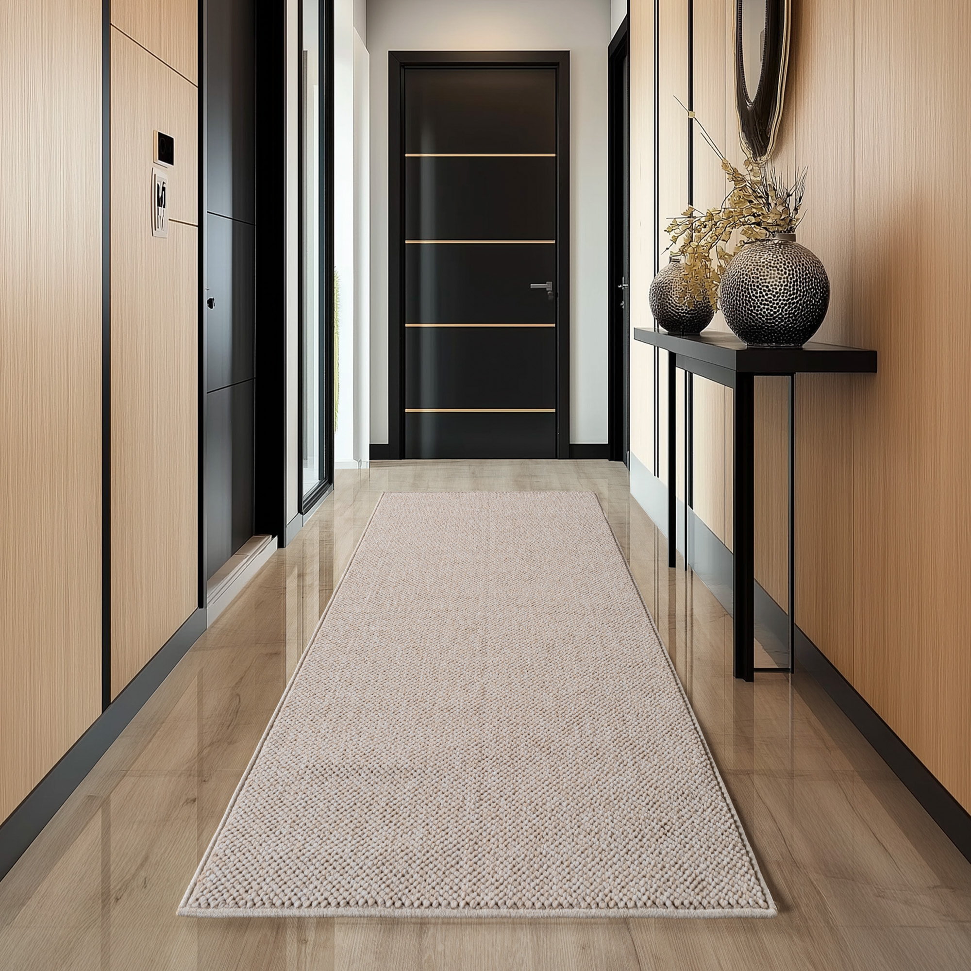 HELIX - Tapis moderne effet laine bouclé beige