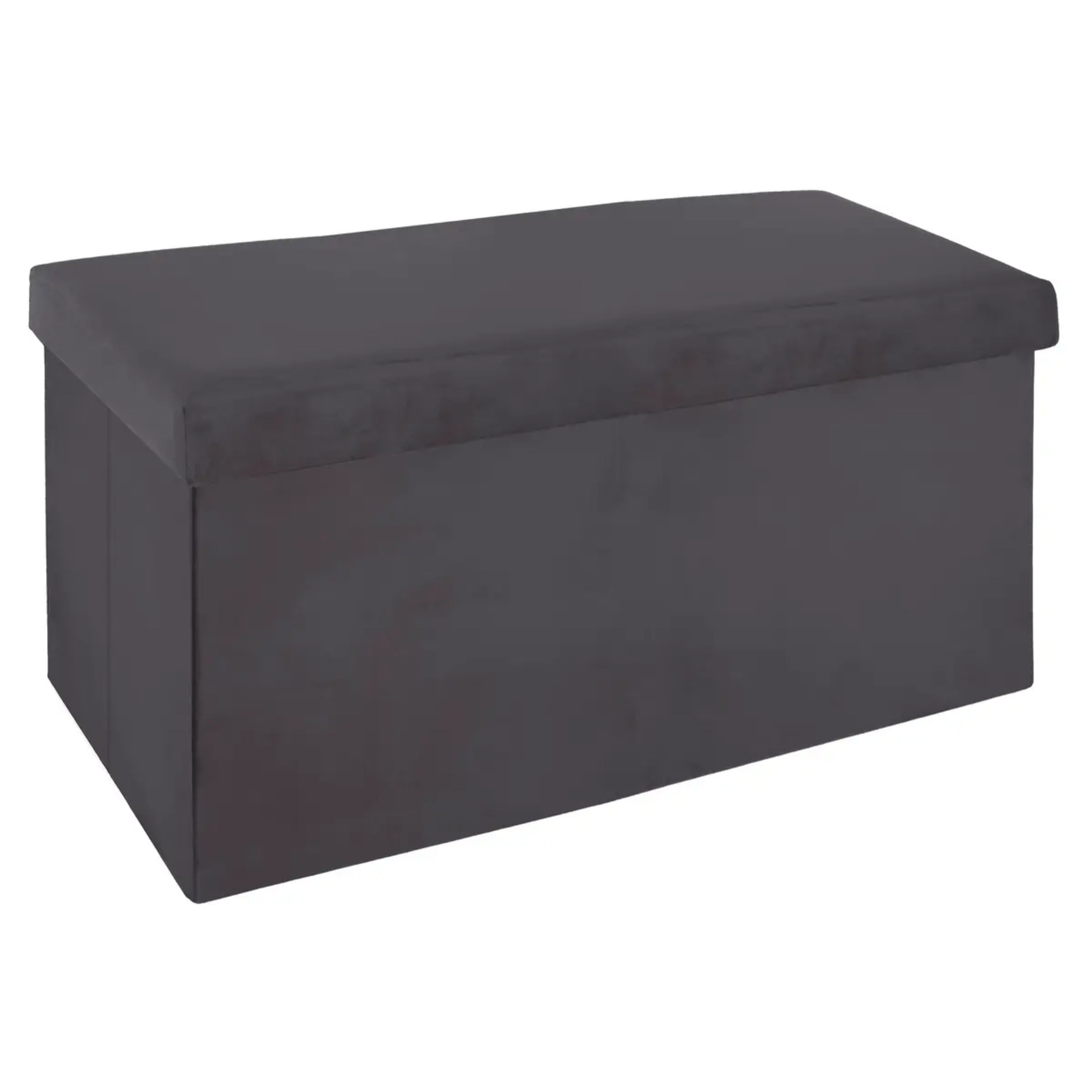 Pouf pliant double "Tess" velours gris
