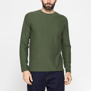 MAGLIA GIROCOLLO A TAGLIO VIVO E FONDO DRITTO