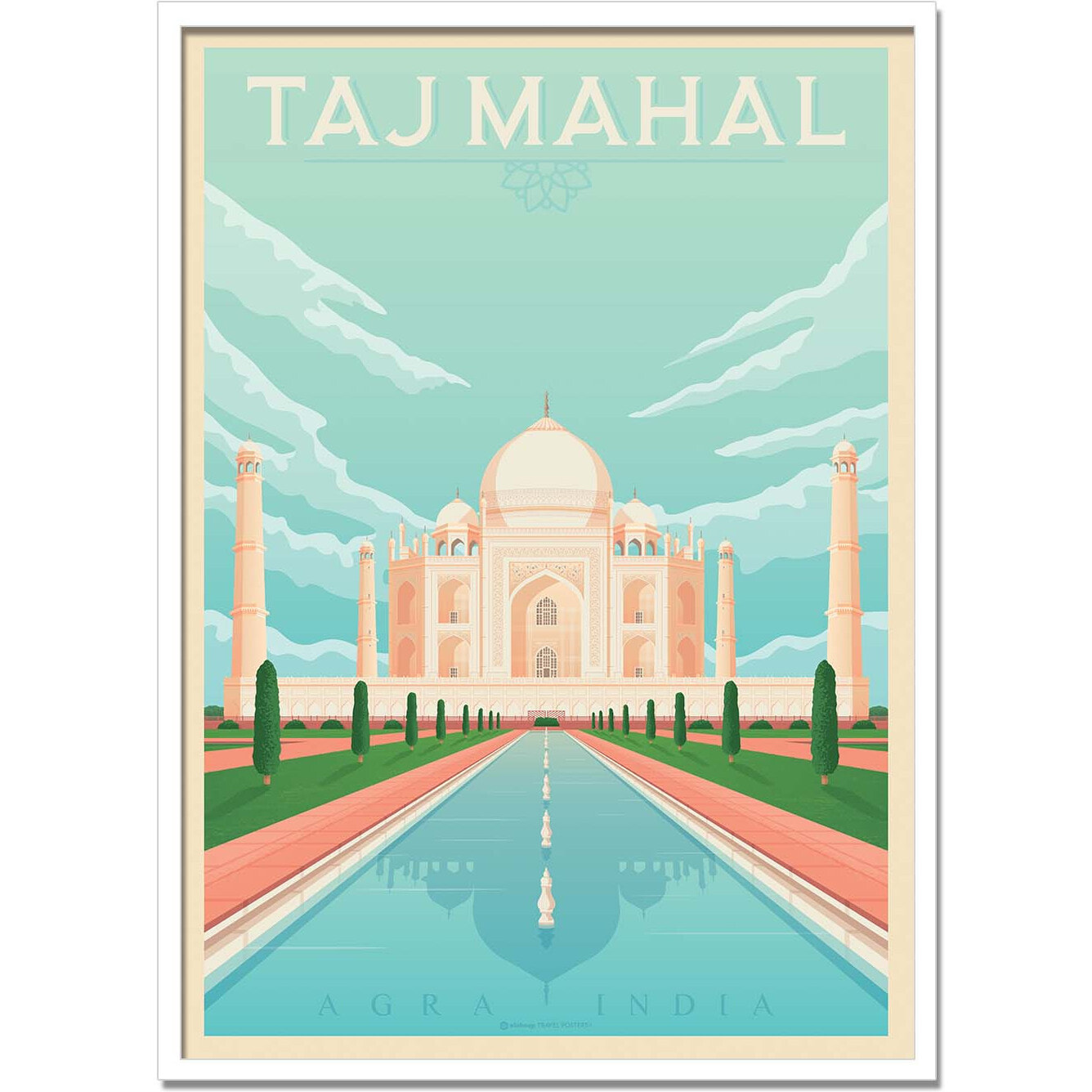 Affiche - Taj Mahal - Olahoop Travel Posters