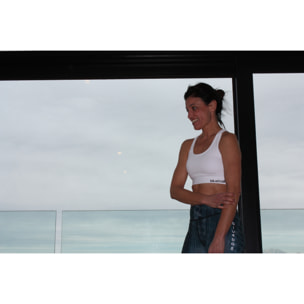 SUJETADOR DEPORTIVO SLIM MUJER BLUEBALL EN BLANCO