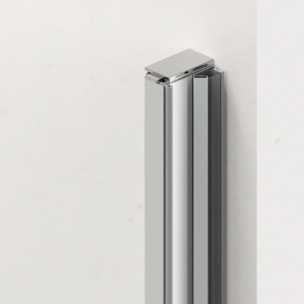 Set Porte de douche 80x196 cm transparente + Profilé pour paroi de douche + Poignée pour porte de douche (SATFUD80NIKA)