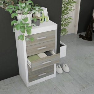 Sinfonier de 5 cajones en andersen pino y gris 60x106,5 cm Kira Andersen Pino - Gris