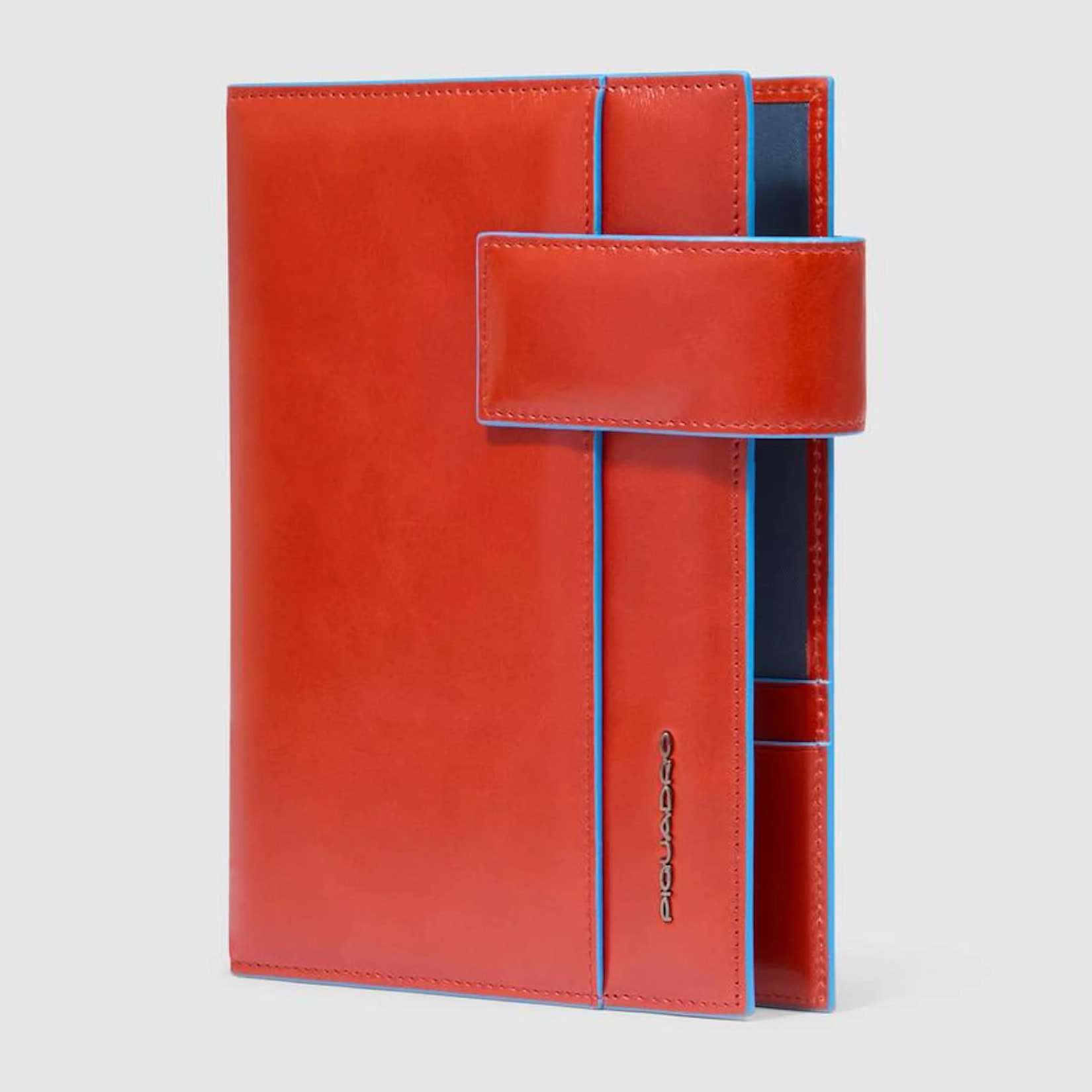 Piquadro Organiseur en cuir avec boucle pour stylo