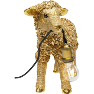 Lampe mouton doré fleurs Kare Design