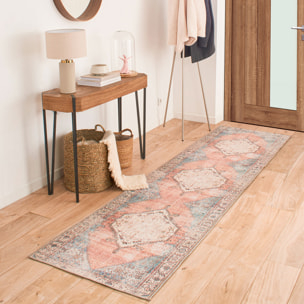 Carry - tapis d'orient style vintage lavable en machine à 30°c, multicolore