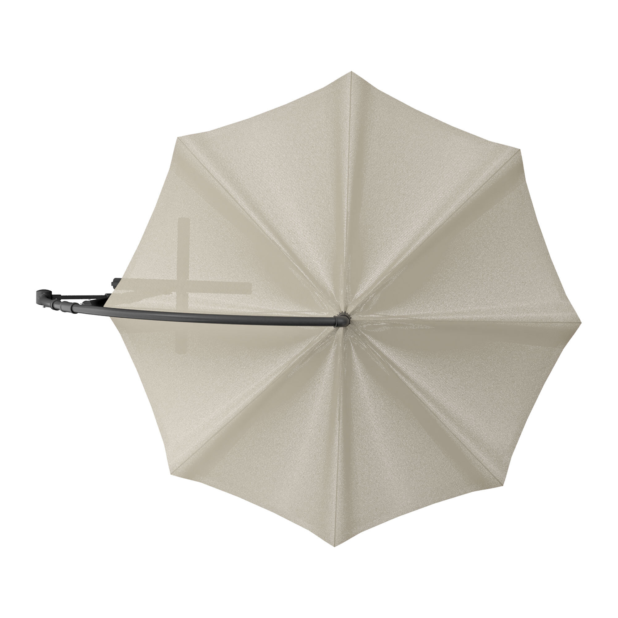 Stadia - Ombrellone da giardino decentrato ø 300 cm con palo in acciaio H250 cm beige