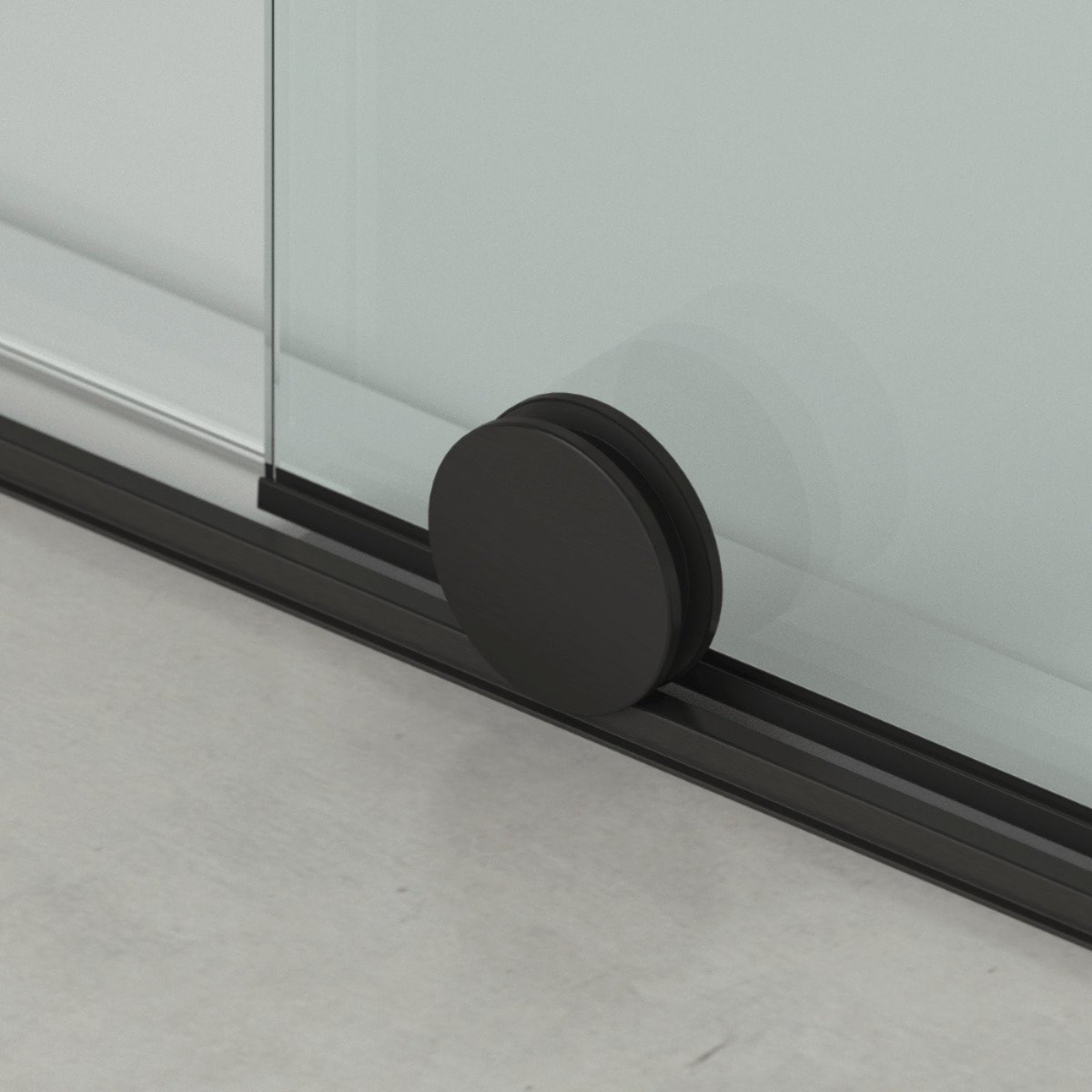 X-MOTION 140x200cm Paroi en verre coulissante Crystal Glass® 8 mm anticalcaire, avec bras et profilés Gun métal (SATBWIXM140GM)