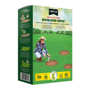 Semillas césped repoblación rápida Batlle 1 kg