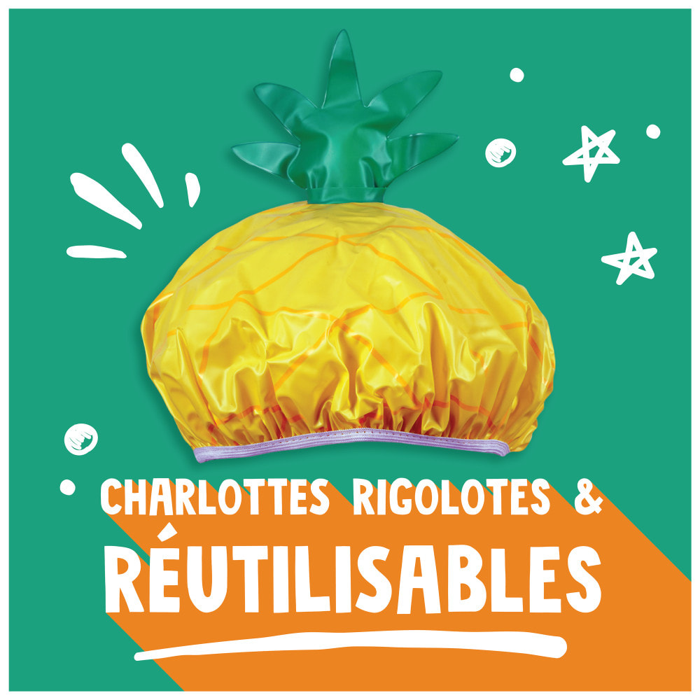 Masques Capillaires et Charlottes - Bear Fruits - Ananas : Détox et Energie - Pack de 3