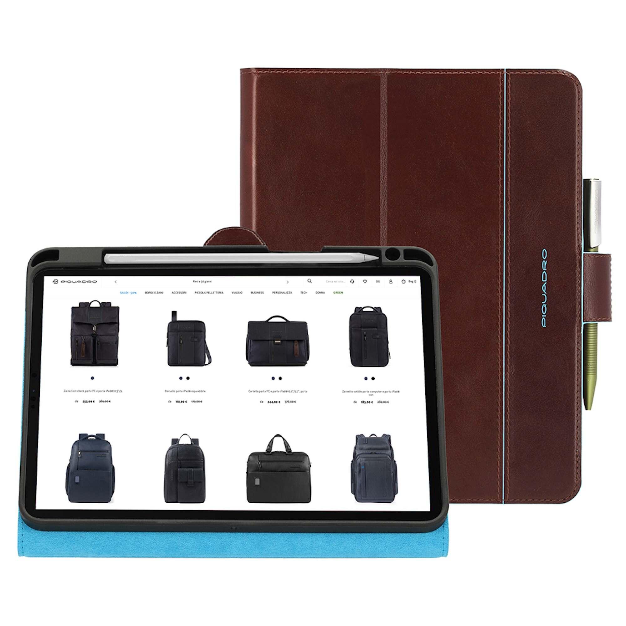 Piquadro Housse en cuir pour iPad®Pro11’’ avec supp