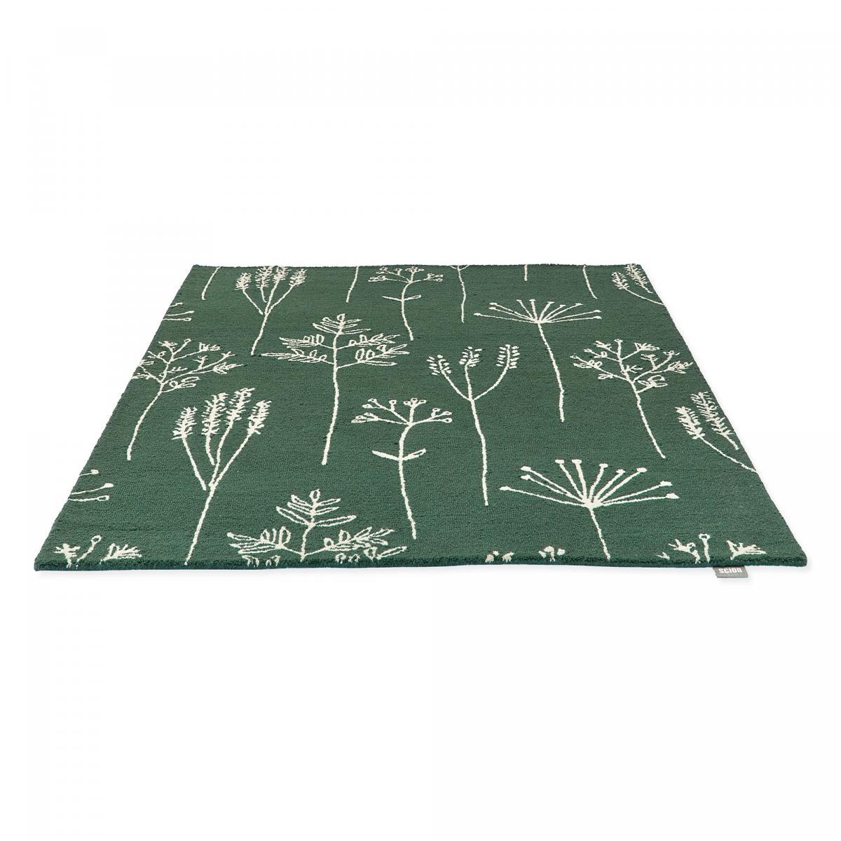 Tapis salon et chambre fait à la main en laine motif floral CHICDOUK