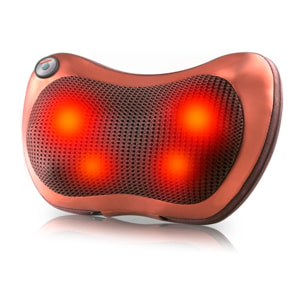 Almohada de masaje con 8 cabezales, masaje en ambas direcciones y calor infrarrojo.