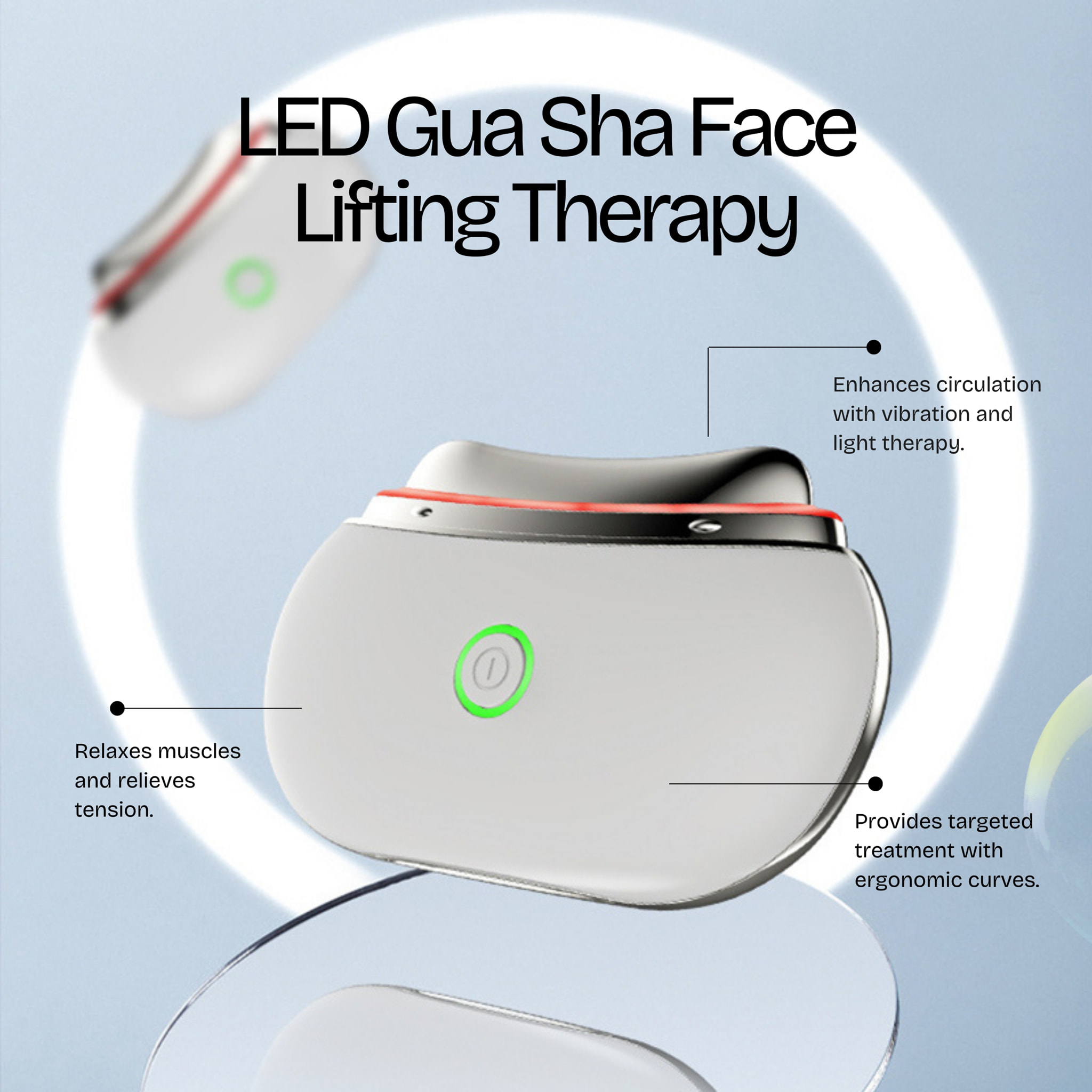 Terapia de lifting facial con Gua Sha LED