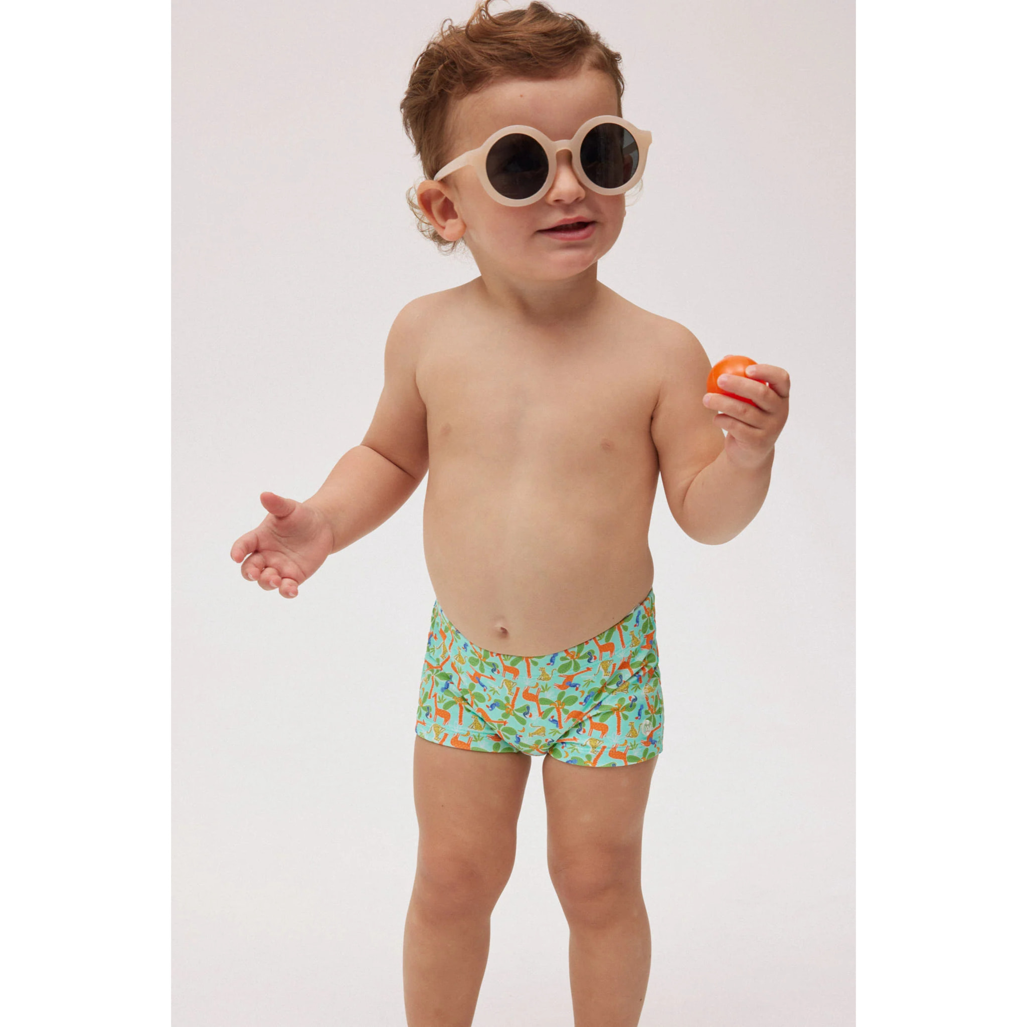 Costume boxer da neonato con stampa palme