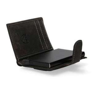 Portafoglio  da uomo In Vera pelle Made in Italy 7x10x2,5 cm