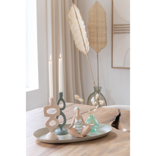J-Line bougeoir Anneaux - aluminium - vert - 2 pièces