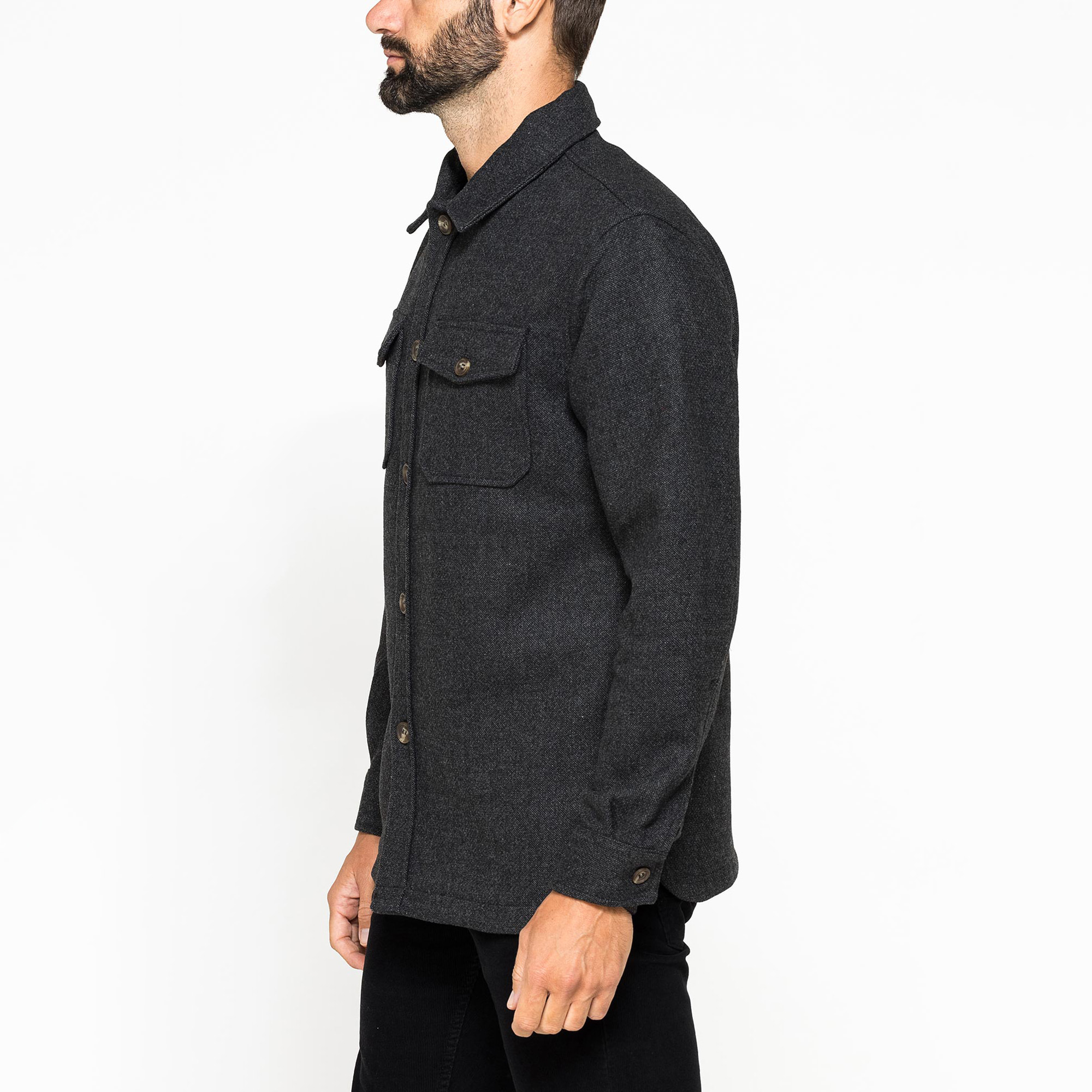 GIACCA CAMICIA IN TESSUTO PESANTE SFODERATO