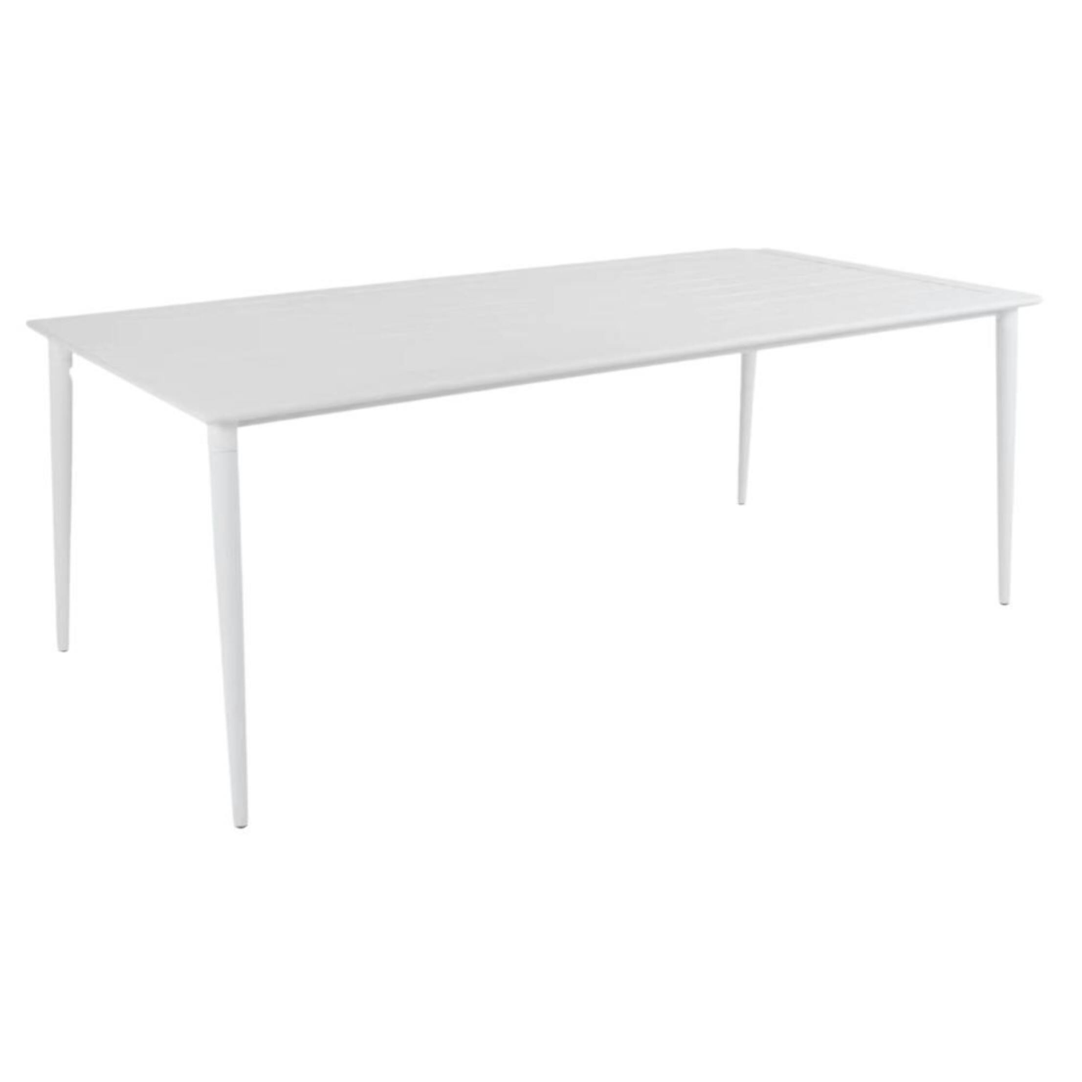 Table de jardin en aluminium finition blanc 140 cm STOCKHOLM