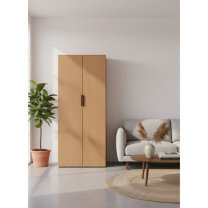 Armadio moderno da camera da letto rovere 87x54x210 cm - Trama