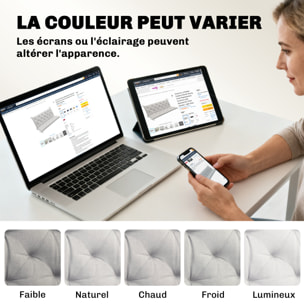 Coussin matelas assise dossier pour banc de jardin balancelle canapé 3 places grand confort 150 x 98 x 8 cm gris