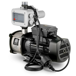 Bomba de agua de 750 W con caudal máximo de 67L/min y altura de bombeo hasta 54m, diseñada para aguas claras, con carcasa resistente de acero inoxidable, funcionamiento silencioso, instalación sencilla y bajo mantenimiento - GREENCUT BAP750C