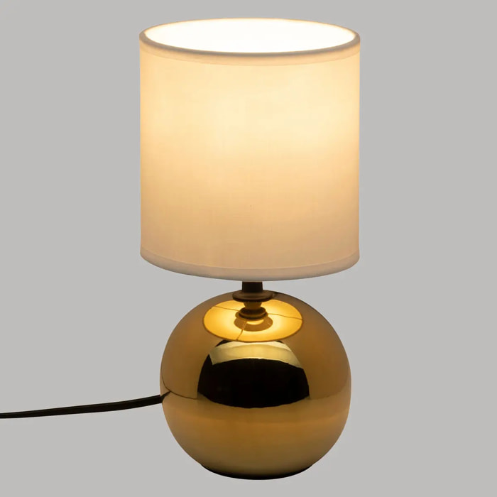 Lampe céramique "Timéo" H25cm or