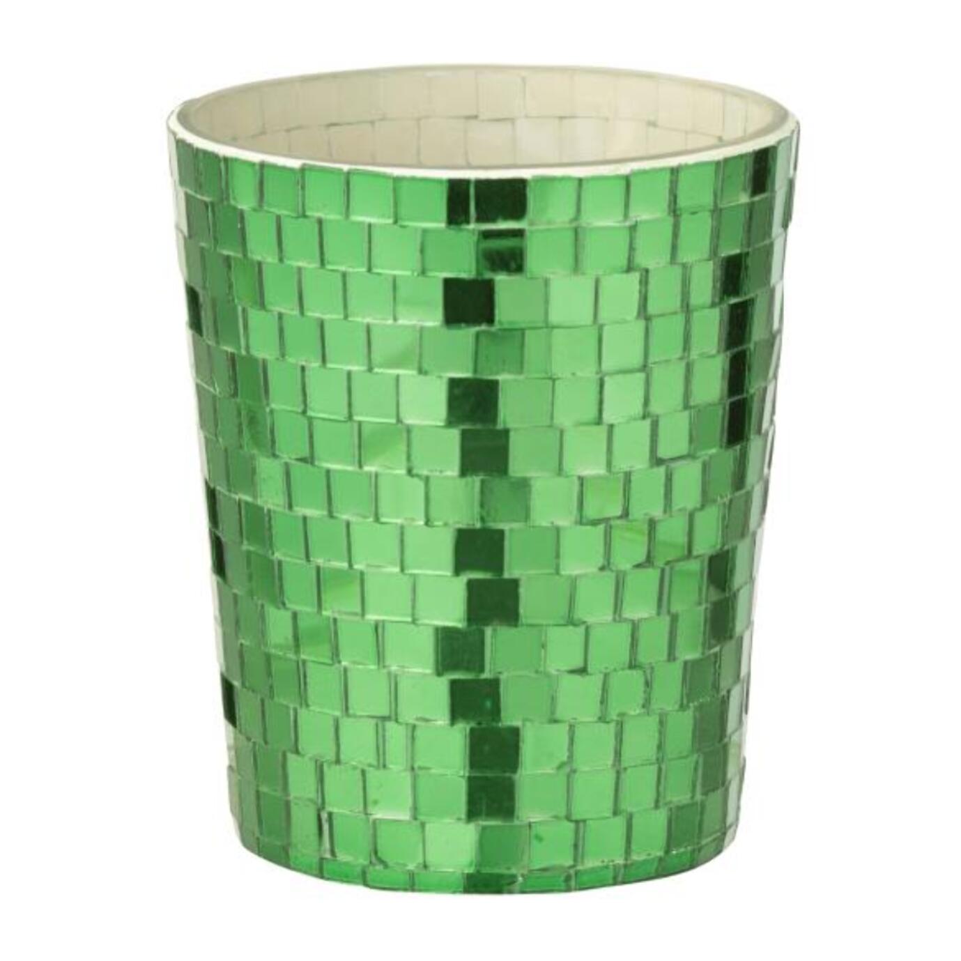 J-Line bougie parfumée Miroir - Tea & Herbs - verre - vert