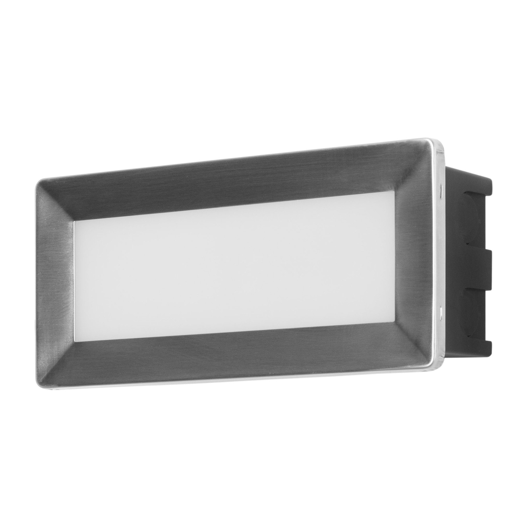 FORLIGHT Rect - Empotrable de Pared LED Rectangular 205mm para Jardín y Terraza con Luz Neutra 4000K en Acero Inoxidable