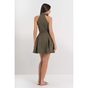Kocca - Abito da donna in cotone con scollo all'americana e bottoni Donna