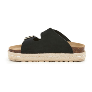 SANDALO CON ZEPPA BILLOWY NERO