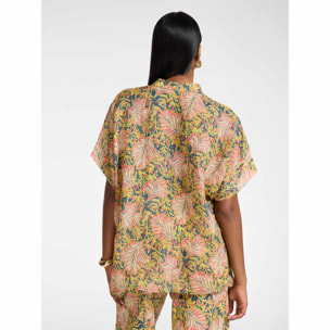 Elena Mirò - Camicia in ramié stampato - Giallo