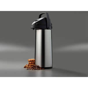 Bouteille isotherme à pompe 1,9 l chrome mat