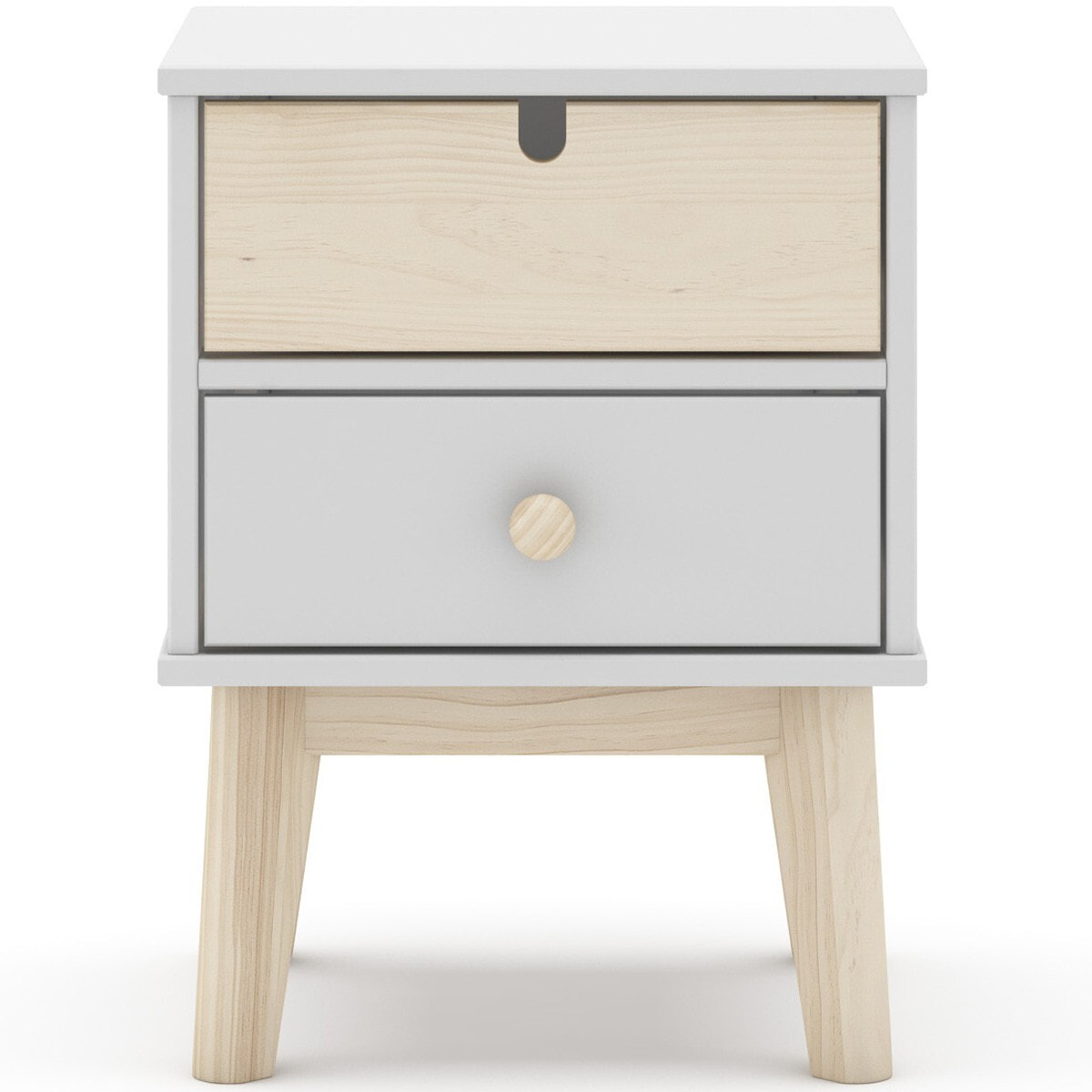 Table de chevet enfant 2 tiroirs en bois - LUCY