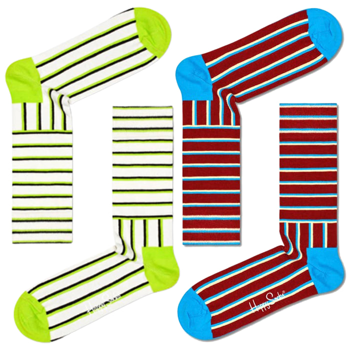 Pack de 2 pares calcetienes blocked stripe