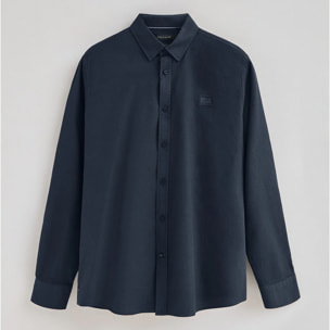 Camicia blu marino, regular fit con collo con bottoni e logo Polo Club