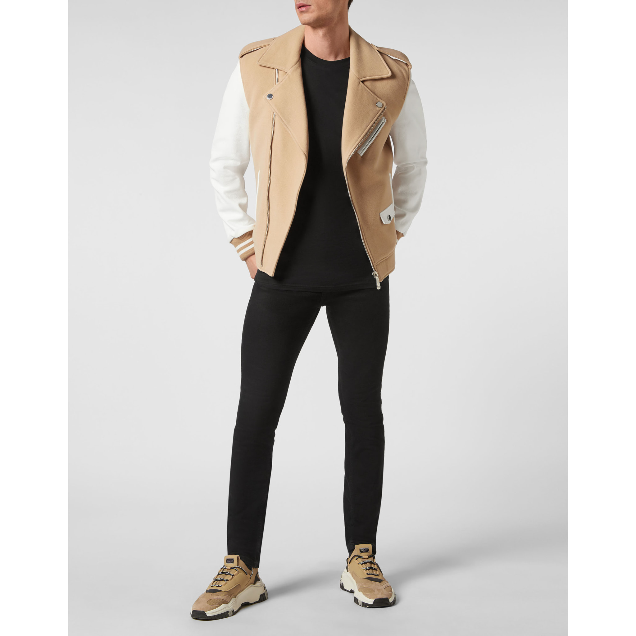 PHILIPP PLEIN Leather Biker