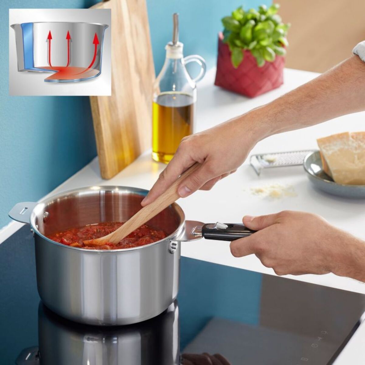 Batterie de cuisine LAGOSTINA Esperta triply 3pcs + poignée