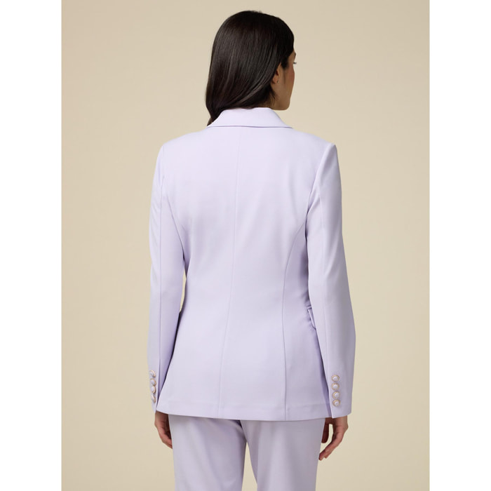 Oltre - Blazer con botones joya - Violeta