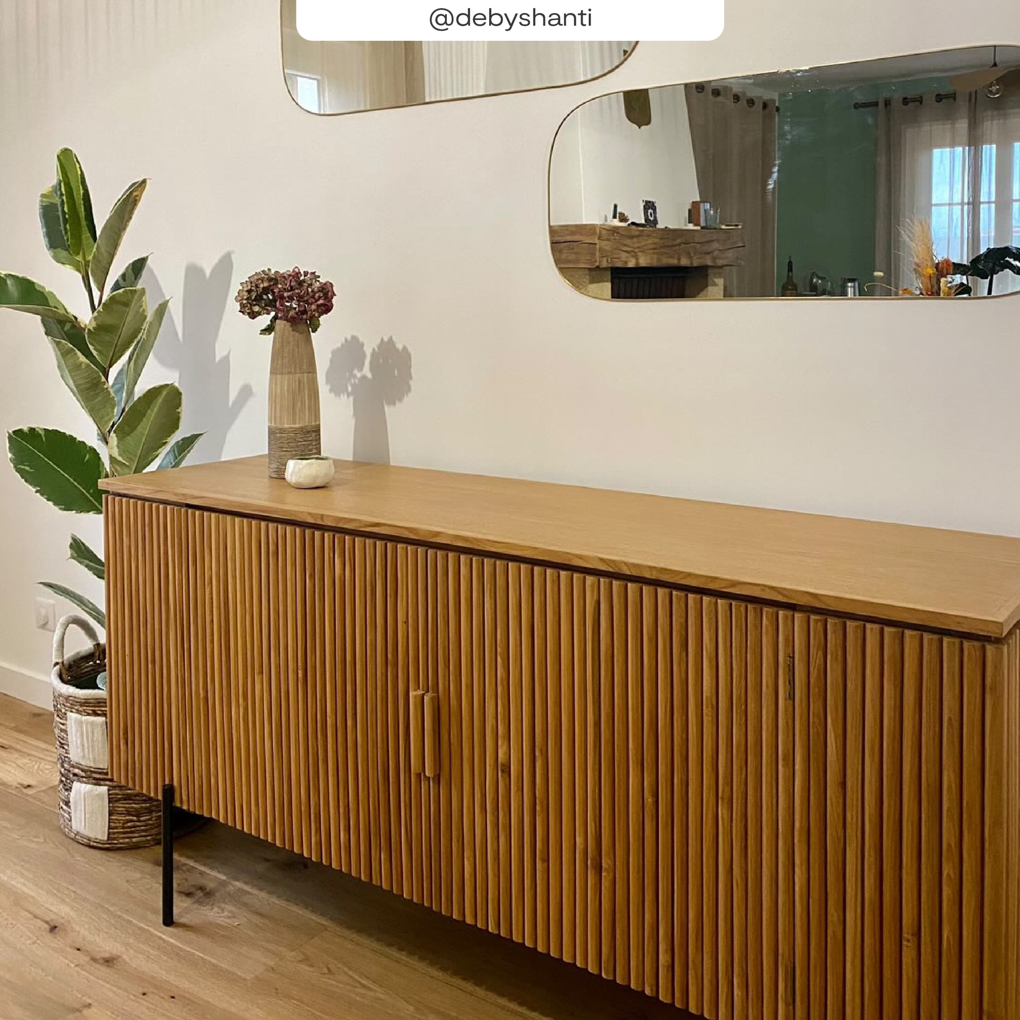 Buffet en bois de teck 2 portes - Gordes