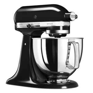 Robot pâtissier KITCHENAID 5KSM125EOB Artisan Noir Onyx,  4,8 L, bol avec poignée, 300 watts